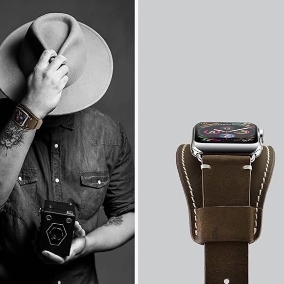 Goseth Genuine Leather Watch Band For Apple Watch - Picture 6 of 15